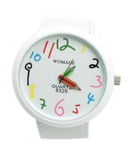 uShoushockie Vegan Huge Wide Petite Teen and average size Adult Artist Colored Pencils White Vinyl 6 1/2" to 8 1/4" 