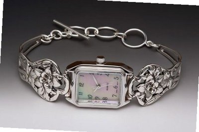 Silver Spoon Rare Mother of Pearl Unique Narcissus Flower