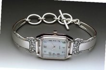 Silver Spoon Unique Vintage MOP Rectangular Ladies Carolina