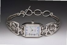 Silver Spoon Vintage Ladies Mother of Pearl Unique Rare Rose