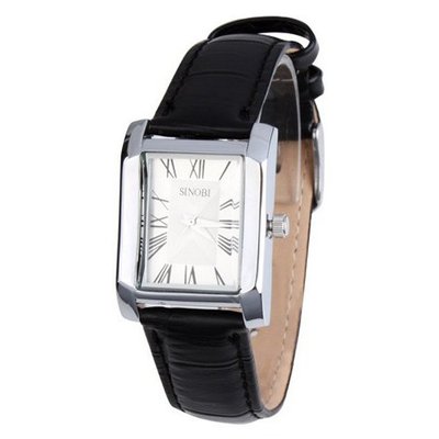 Sinobi Elegant Leather Band White Dial Couple  Lover Japan Quartz Wrist