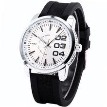 SINOBI Fashion White Round Dial Lady Analog Silicone Band Quartz Wrist SNB031