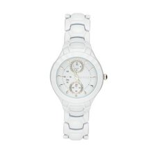 SINOBI New Fashion 2 Dials Stainless Steel Wrist Quartz White WTH0049