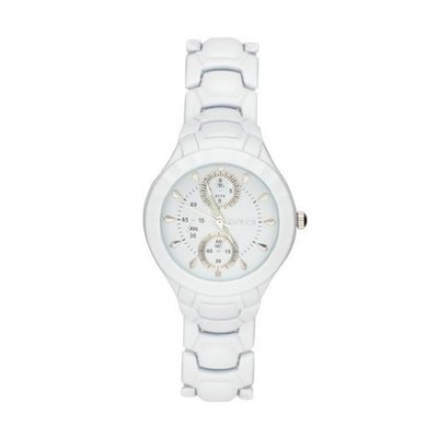 SINOBI New Fashion 2 Dials Stainless Steel Wrist Quartz White WTH0049