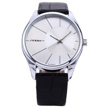 SINOBI New Fashion Lady Analog White Dial Leather Quartz Wrist Gift SNB019