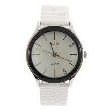 SINOBI New Fashion Leather Wrist Quartz White WTH0044