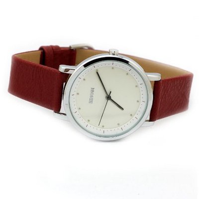 SINOBI Quartz Brown Leather Band White Dial Fashion #9319