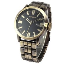 SINOBI Vintage Bronze Design Round Black Dial Analog Quartz Wrist SNB074