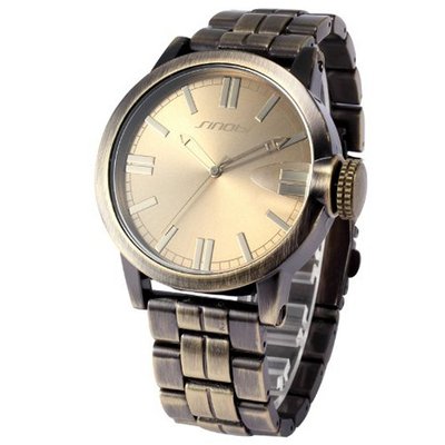 SINOBI Vintage Bronze Design Round Dial Analog Quartz Wrist SNB075