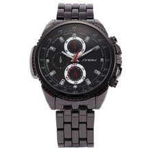 SINOBI White & Black Dial Stainless Steel Band Sport Quartz Wrist SNB009