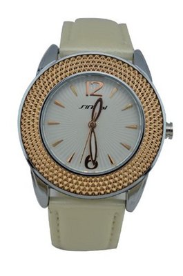 uSINOBI Sinobi Analog Golden Dial PU Leather Wrist WTH0264 