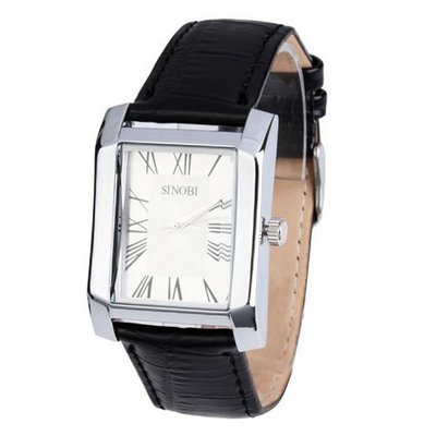 uSINOBI Sinobi Elegant Leather Band White Dial Couple  Lover Japan Quartz Wrist 