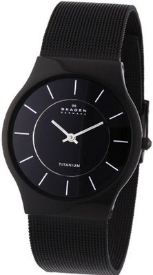 Skagen 233LTMB Black Titanium Mesh Bracelet