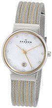 Skagen 355SSGS White Label Analog Display Analog Quartz Silver