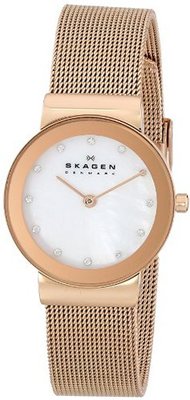 Skagen 358SRRD White Label Analog Display Analog Quartz Rose Gold