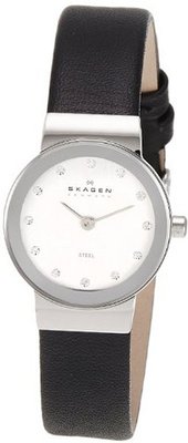 Skagen 358XSSLBC Steel Collection Black Leather Glitz