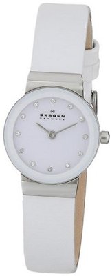 Skagen 358XSSLWW White Label Analog Display Analog Quartz White