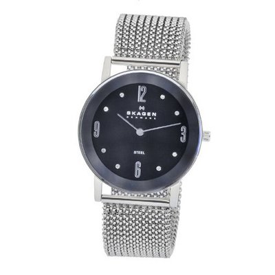 Skagen 39LSSB1 Quartz Stainless Steel Black Dial