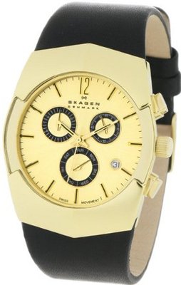 Skagen 581XLGLB Chronograph Black Leather