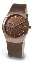 Skagen 583XLRLM Swiss Multi-Function Brown Leather