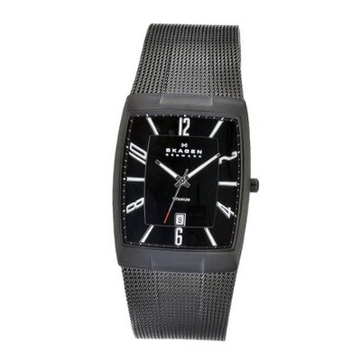 Skagen 851LTBB Skagen Denmark Black Titanium Rectangle
