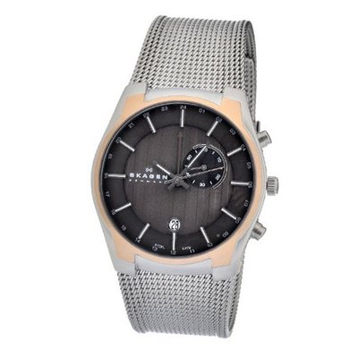 Skagen 853XLSRM Skagen Denmark GMT/Alarm & Rose Gold Accents
