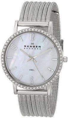 Skagen 922SSSS White Label Analog Display Analog Quartz Silver