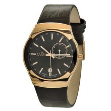Skagen 983XLRLDB Black Label Rose-Gold Plated Stainless Steel Case