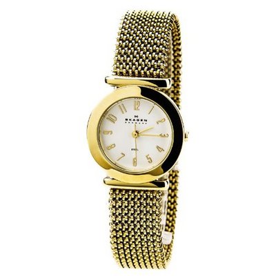 Skagen Analog, Gold Tone Stretch Mesh