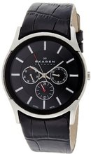 Skagen Classic Textured Black Leather Skw6000