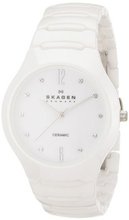 Skagen SK817SSXC Ceramic White Dial
