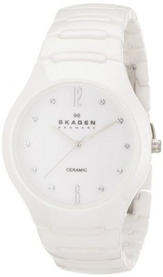 Skagen SK817SSXC Ceramic White Dial
