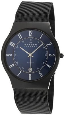 Skagen T233XLTMN Royal Blue Dial And Black Signature Skagen Band