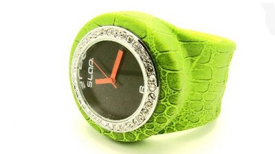 uSlap Watch Slap Green Crocodile Wild Bling 