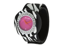 uSlap Watch Slap Jr Black & White Zebra Wild Bling 