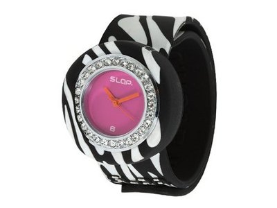uSlap Watch Slap Jr Black & White Zebra Wild Bling 