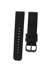 slow - Black Vintage Leather Strap, Black Buckle