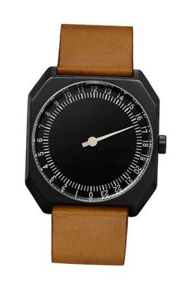 slow Jo - Brown Vintage Leather, Black Case, Black Dial - Swiss Made