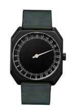 slow Jo - Dark Green Vintage Leather, Black Case, Black Dial - Swiss Made