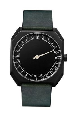 slow Jo - Dark Green Vintage Leather, Black Case, Black Dial - Swiss Made