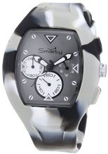 Smarty Chrono Unisex Quartz with Grey Dial Chronograph Display and Multicolour Silicone Strap SW040L