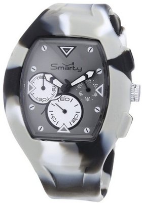Smarty Chrono Unisex Quartz with Grey Dial Chronograph Display and Multicolour Silicone Strap SW040L