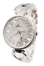 Smays Big Round Dial  es - Retro Element and Full Rhinestone A511 - Silver