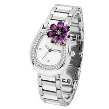 Smays Ceramics Personality Female A1144 (Silver, Purple Flower)