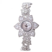 Smays Personality White Flower Rhinestone Female A207 -Silver