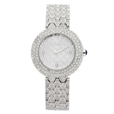 Smays Ripple Luxury Sparkle Female Crystal A1235 -Silver
