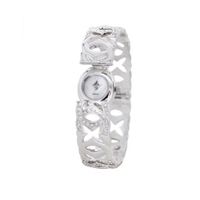 Smays Small Dial and Hollow Out Band Retro Female A040 -Silver