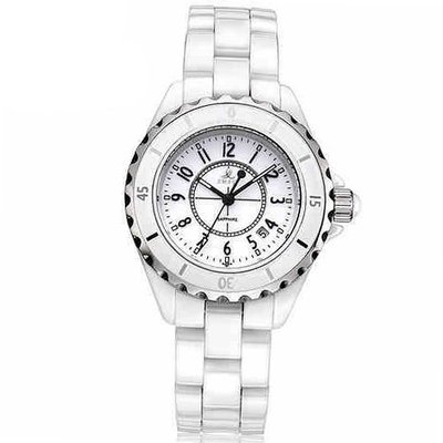 Smays White Ceramic Diamond , Korean Couple Female Fashion , Quartz Lady A907