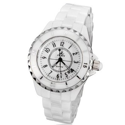 Smays White Ceramics Fashion Ladies A01J12 -White