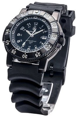 Smith & Wesson SWW-357-R 357 Diver Swiss Tritium H3 Black Dial Rubber Band